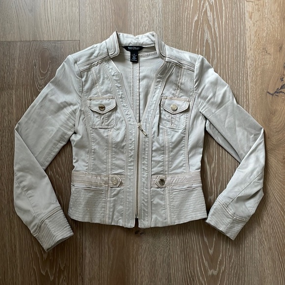 White House Black Market Jackets & Blazers - WH|BM khaki zip-up jacket